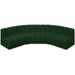 Bowery Hill Contemporary Green Boucle Fabric Modular Sectional