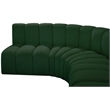 Bowery Hill Contemporary Green Boucle Fabric Modular Sectional