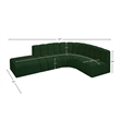 Bowery Hill Contemporary Green Boucle Fabric Modular Sectional