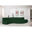 Bowery Hill Contemporary Green Boucle Fabric Modular Sectional