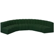 Bowery Hill Contemporary Green Boucle Fabric Modular Sectional