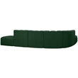 Bowery Hill Contemporary Green Boucle Fabric Modular Sectional