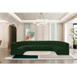 Bowery Hill Contemporary Green Boucle Fabric Modular Sectional