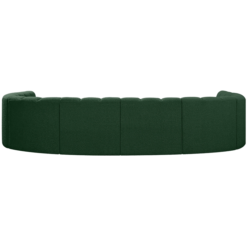 Bowery Hill Contemporary Green Boucle Fabric Modular Sectional