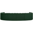 Bowery Hill Contemporary Green Boucle Fabric Modular Sectional