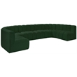 Bowery Hill Contemporary Green Boucle Fabric Modular Sectional