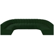 Bowery Hill Contemporary Green Boucle Fabric Modular Sectional