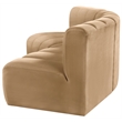 Bowery Hill Contemporary Soft Camel Velvet Modular Sectional