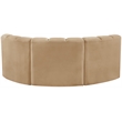 Bowery Hill Contemporary Soft Camel Velvet Modular Sectional