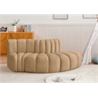 Bowery Hill Contemporary Soft Camel Velvet Modular Sectional