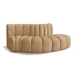 Bowery Hill Contemporary Soft Camel Velvet Modular Sectional