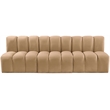 Bowery Hill Contemporary Soft Camel Velvet Modular Sectional