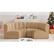 Bowery Hill Contemporary Soft Camel Velvet Modular Sectional