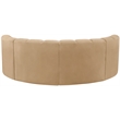 Bowery Hill Contemporary Soft Camel Velvet Modular Sectional