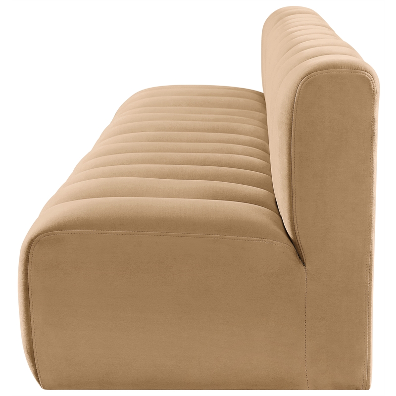 Bowery Hill Contemporary Soft Camel Velvet Modular Sectional