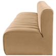 Bowery Hill Contemporary Soft Camel Velvet Modular Sectional