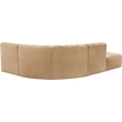 Bowery Hill Contemporary Soft Camel Velvet Modular Sectional