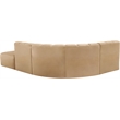 Bowery Hill Contemporary Soft Camel Velvet Modular Sectional