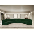 Bowery Hill Contemporary Green Boucle Fabric Modular Sectional