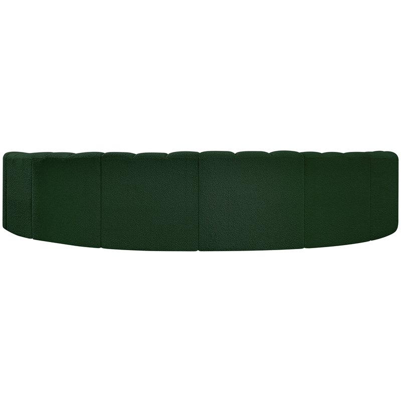 Bowery Hill Contemporary Green Boucle Fabric Modular Sectional