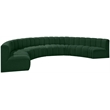 Bowery Hill Contemporary Green Boucle Fabric Modular Sectional