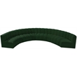 Bowery Hill Contemporary Green Boucle Fabric Modular Sectional