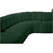 Bowery Hill Contemporary Green Boucle Fabric Modular Sectional