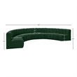 Bowery Hill Contemporary Green Boucle Fabric Modular Sectional