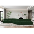 Bowery Hill Contemporary Green Boucle Fabric Modular Sectional