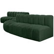 Bowery Hill Contemporary Green Boucle Fabric Modular Sectional