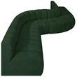 Bowery Hill Contemporary Green Boucle Fabric Modular Sectional