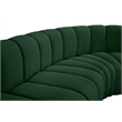 Bowery Hill Contemporary Green Boucle Fabric Modular Sectional