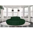 Bowery Hill Contemporary Green Boucle Fabric Modular Sectional