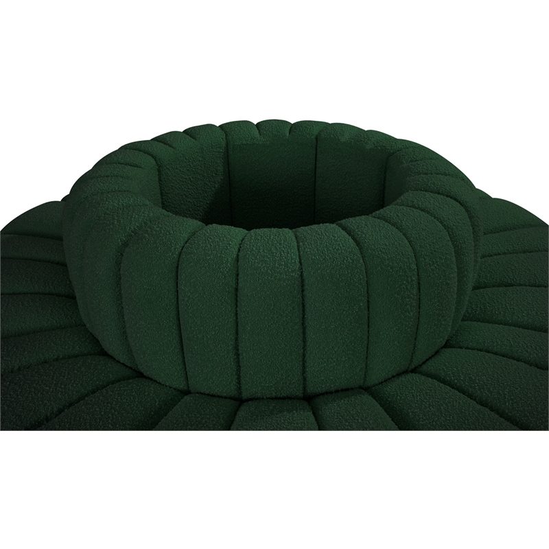 Bowery Hill Contemporary Green Boucle Fabric Modular Sectional