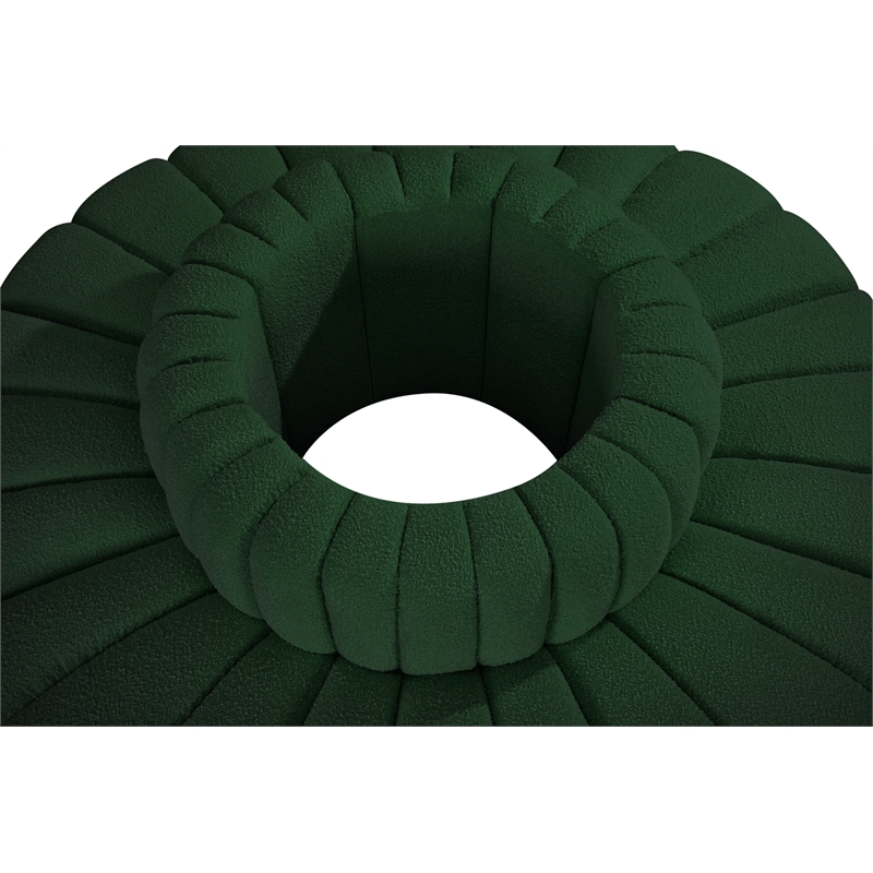 Bowery Hill Contemporary Green Boucle Fabric Modular Sectional