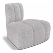 Bowery Hill Contemporary Rich Grey Boucle Fabric Reverse Corner
