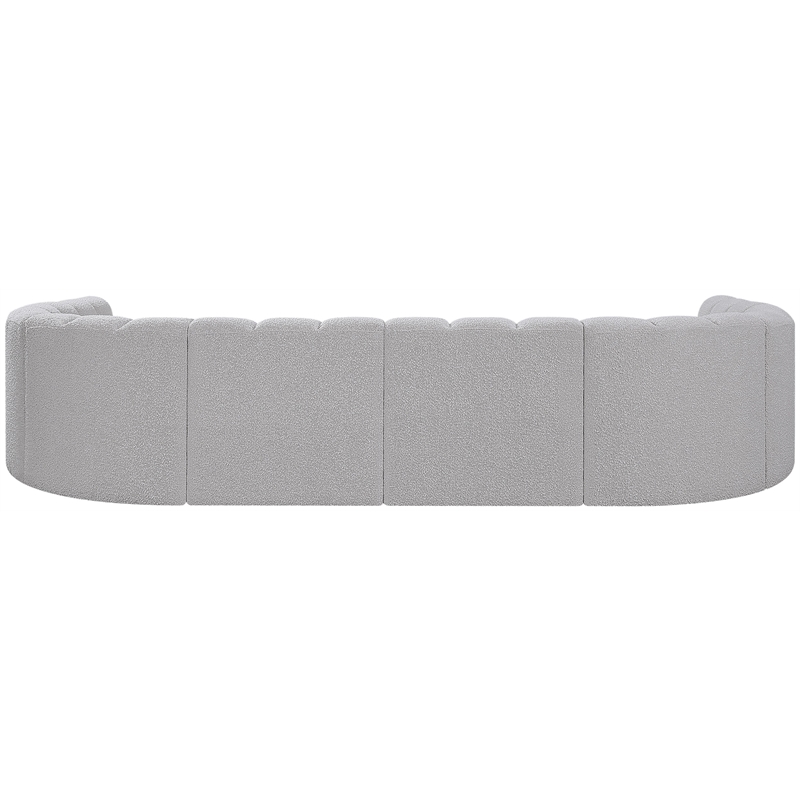 Bowery Hill Contemporary Grey Boucle Fabric Modular Sectional