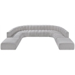 Bowery Hill Contemporary Grey Boucle Fabric Modular Sectional
