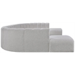 Bowery Hill Contemporary Grey Boucle Fabric Modular Sectional