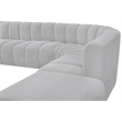 Bowery Hill Contemporary Grey Boucle Fabric Modular Sectional