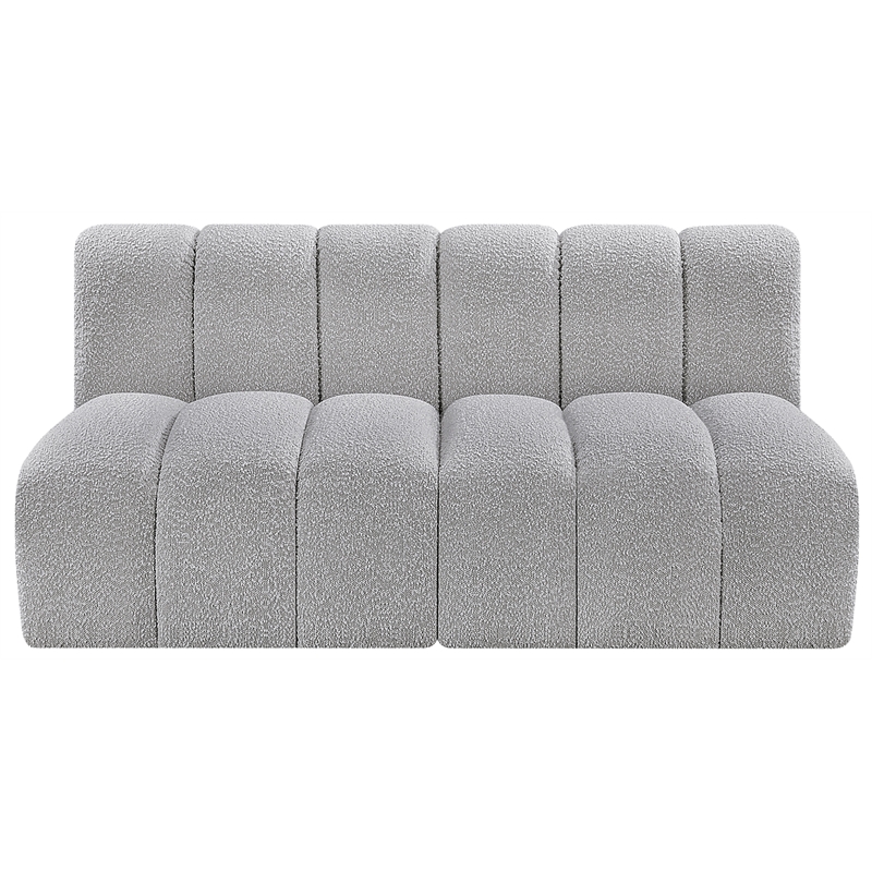 Bowery Hill Contemporary Grey Boucle Fabric Modular Sectional