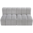 Bowery Hill Contemporary Grey Boucle Fabric Modular Sectional