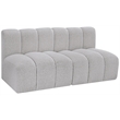 Bowery Hill Contemporary Grey Boucle Fabric Modular Sectional