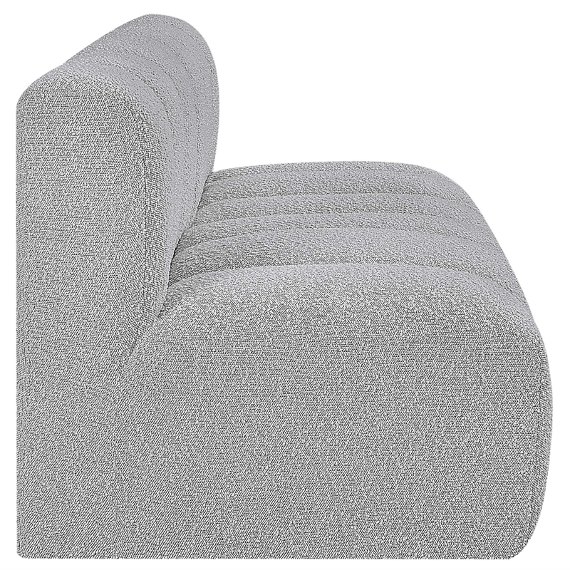 Bowery Hill Contemporary Grey Boucle Fabric Modular Sectional