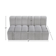 Bowery Hill Contemporary Grey Boucle Fabric Modular Sectional