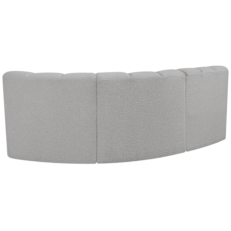 Bowery Hill Contemporary Grey Boucle Fabric Modular Sectional
