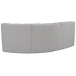 Bowery Hill Contemporary Grey Boucle Fabric Modular Sectional
