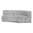 Bowery Hill Contemporary Grey Boucle Fabric Modular Sectional