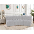 Bowery Hill Contemporary Grey Boucle Fabric Modular Sectional