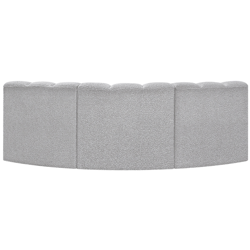 Bowery Hill Contemporary Grey Boucle Fabric Modular Sectional